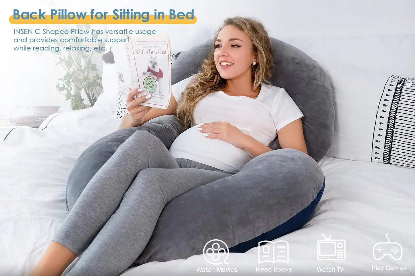 Pregnancy Body Pillow - C Shaped