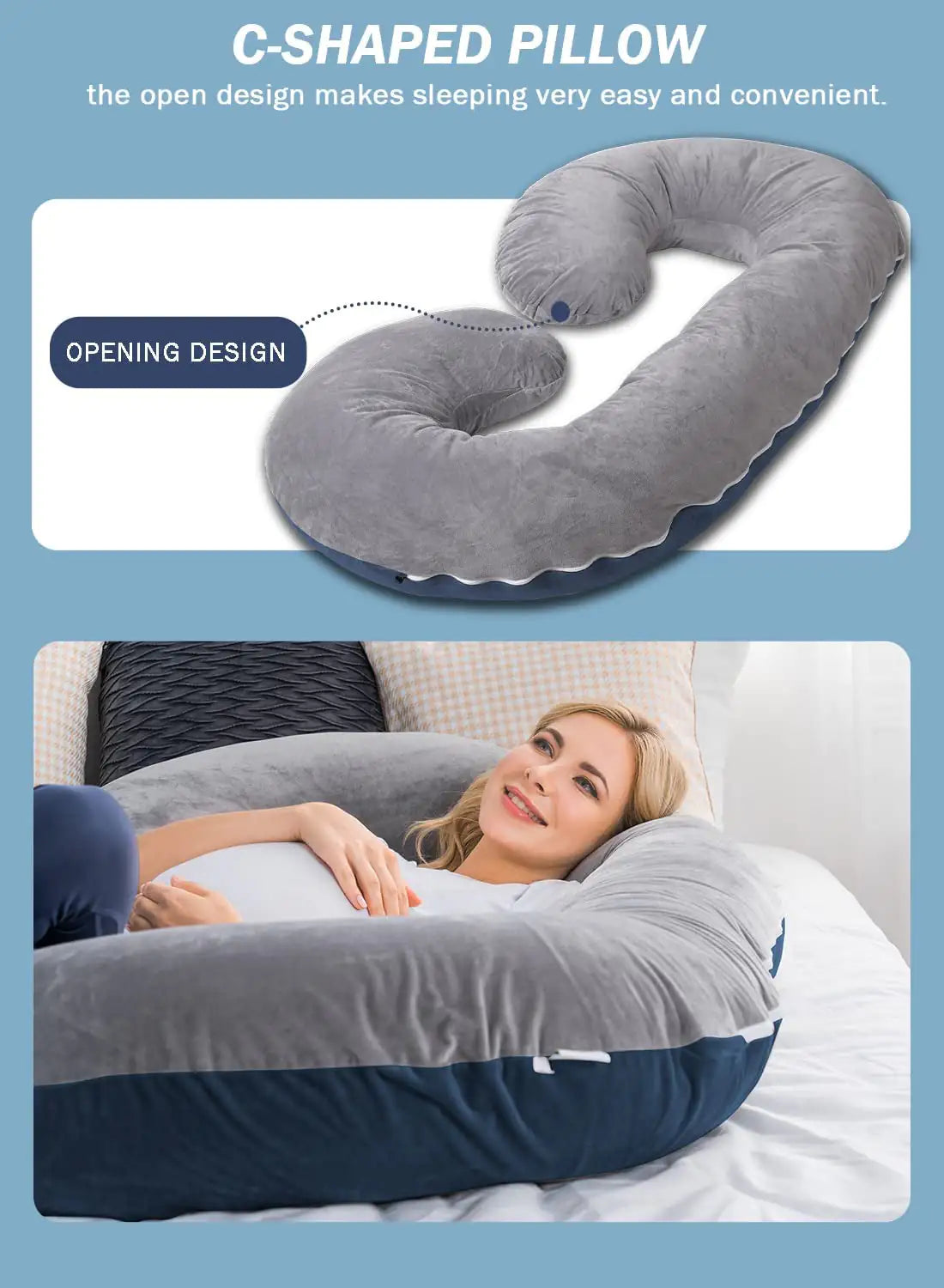 Pregnancy Body Pillow - C Shaped